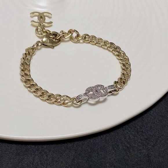 Chanel Gold and Silver Chain Bracelet - Picture 1 of 5